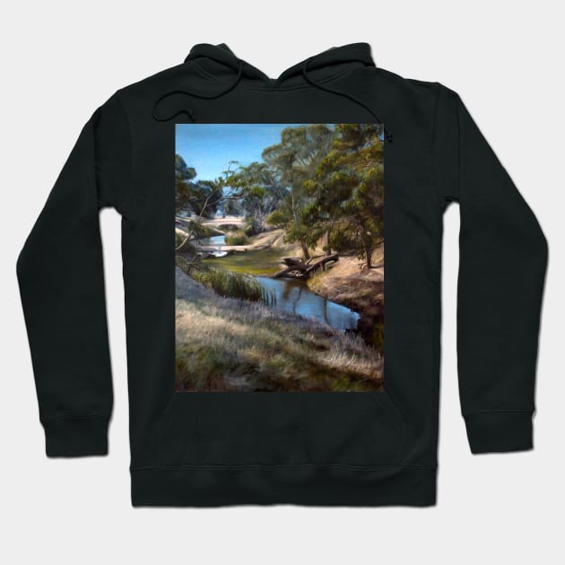 The Creek - Oil Painting by Adelaide Artist Avril Thomas Hoodie by AvrilThomasart